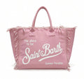 SAINT BARTH borsa mare rosa tinta unita fronte