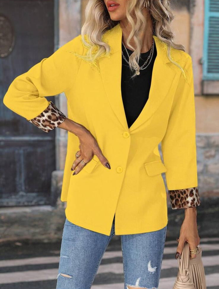 MILANO - Blazer con Polsini Animalier