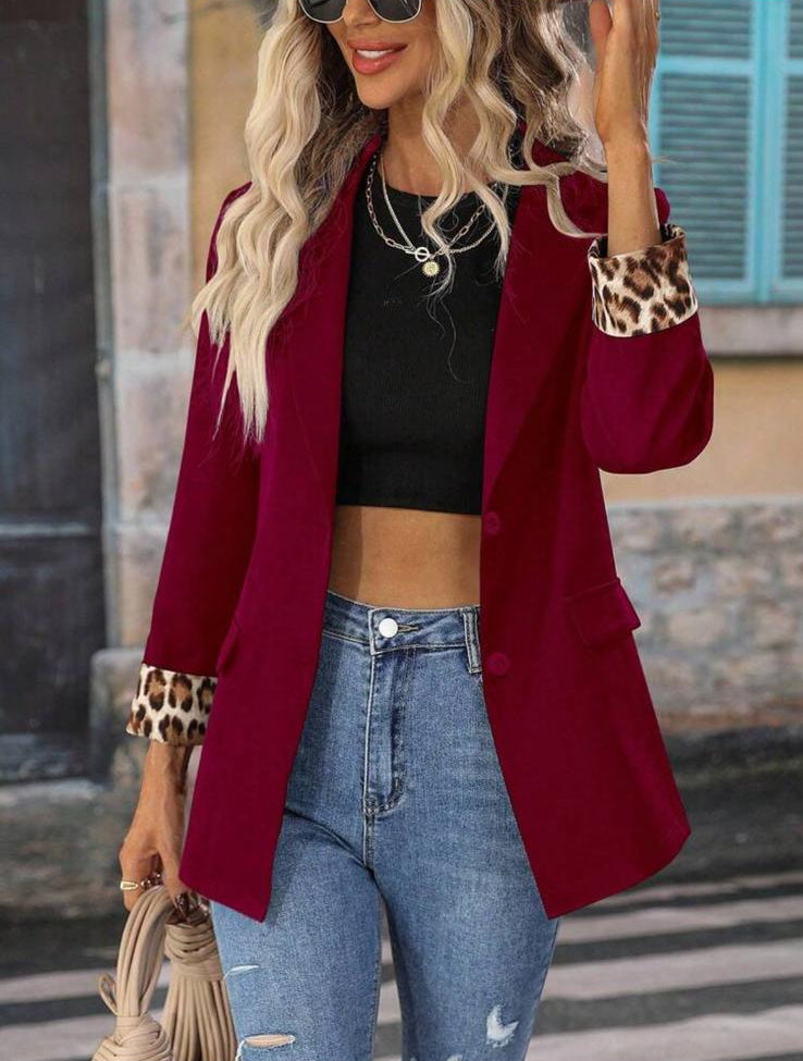 MILANO - Blazer con Polsini Animalier