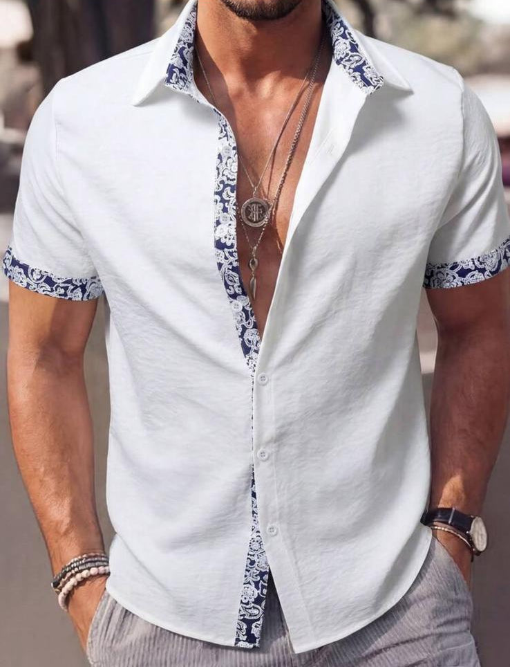 Harbor Style camicia uomo Bianco - vista frontale