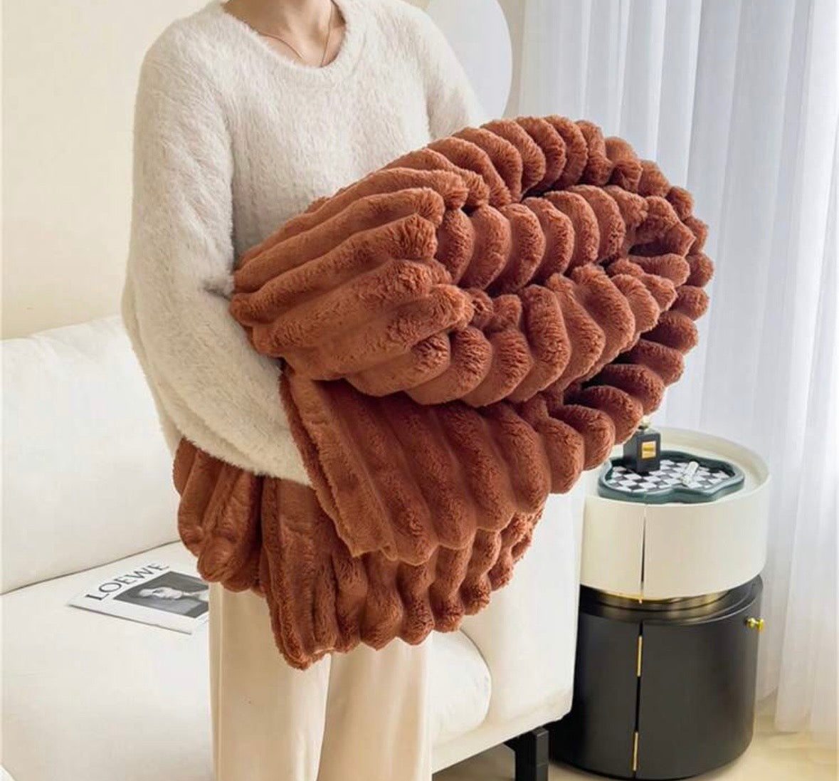 VELVET COZY – Plaid Morbido Effetto Velluto