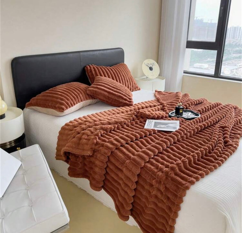 VELVET COZY – Plaid Morbido Effetto Velluto