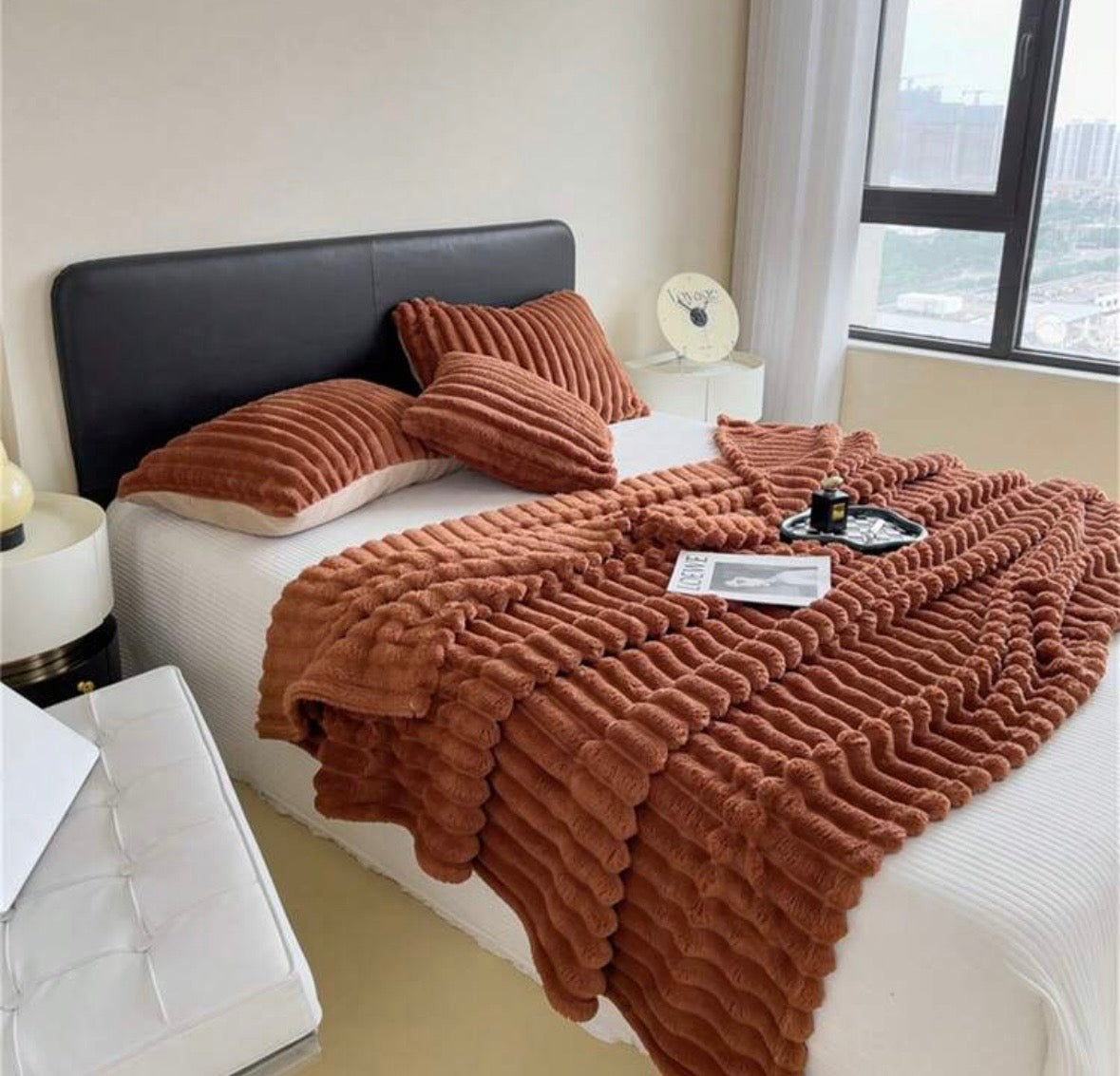 VELVET COZY – Plaid Morbido Effetto Velluto