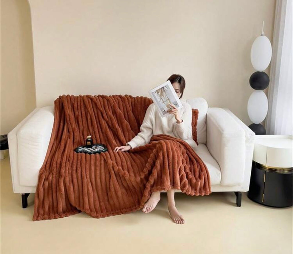 VELVET COZY – Plaid Morbido Effetto Velluto