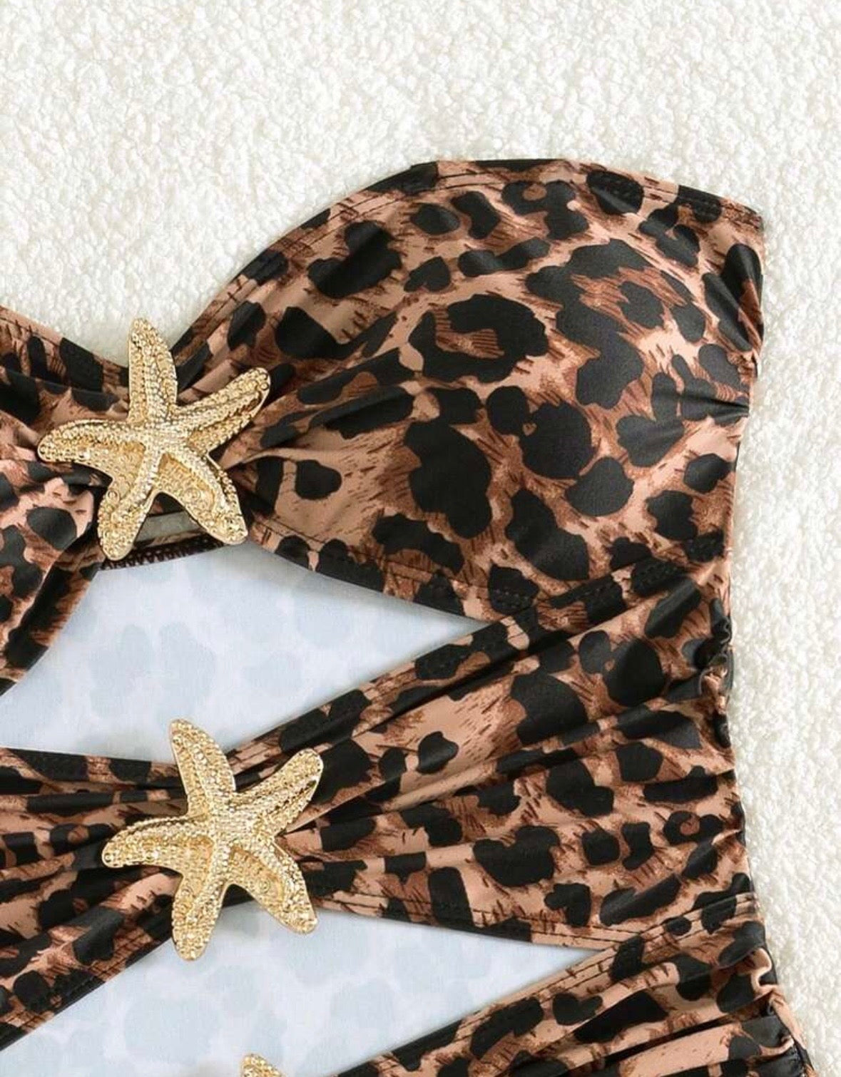 VENERE costume intero leopardato vista laterale