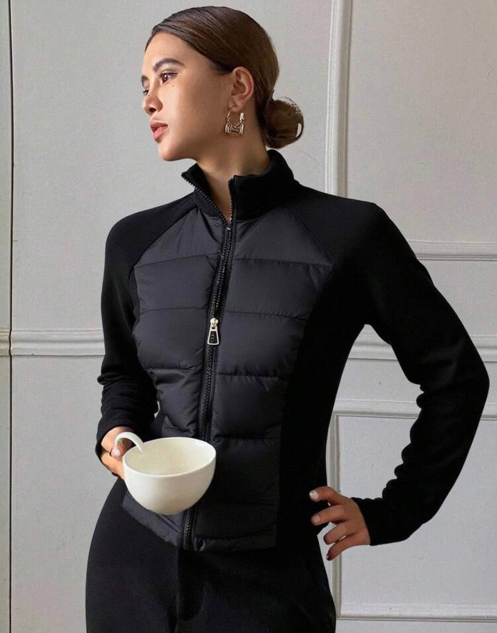 NOIR FIT – Giacchetto Donna con Inserto Trapuntato