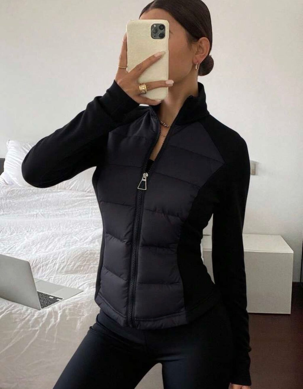 NOIR FIT – Giacchetto Donna con Inserto Trapuntato