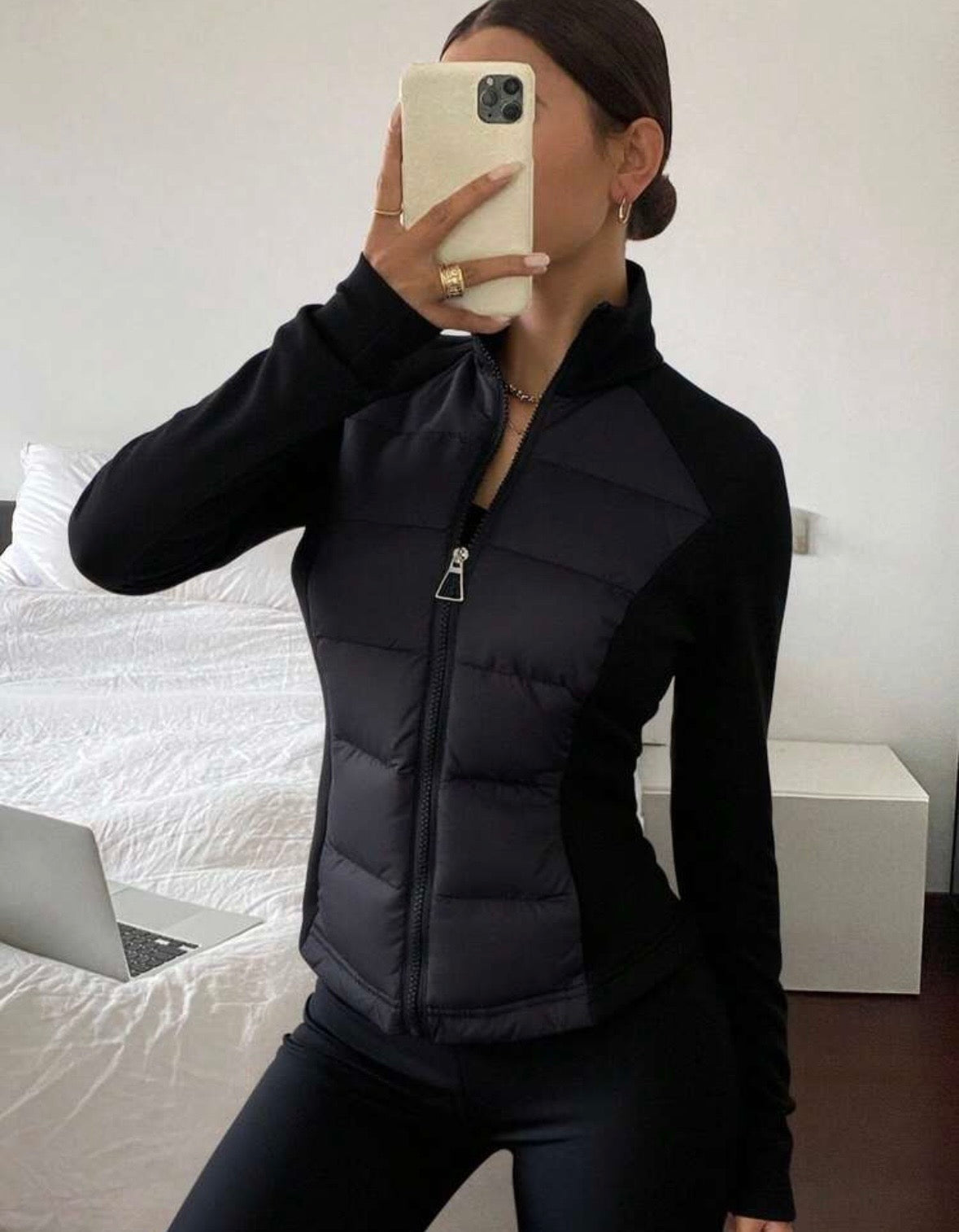 NOIR FIT – Giacchetto Donna con Inserto Trapuntato