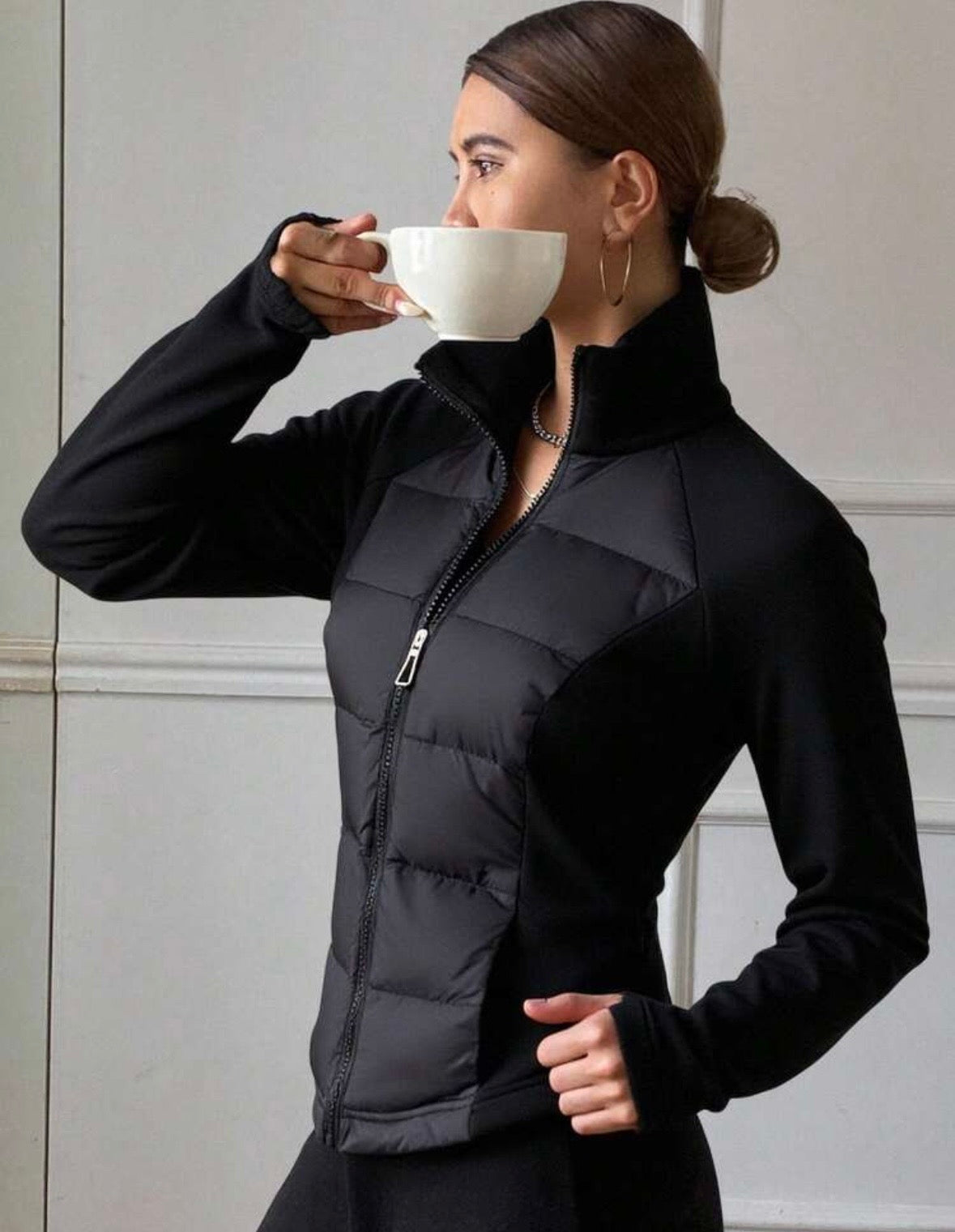 NOIR FIT – Giacchetto Donna con Inserto Trapuntato