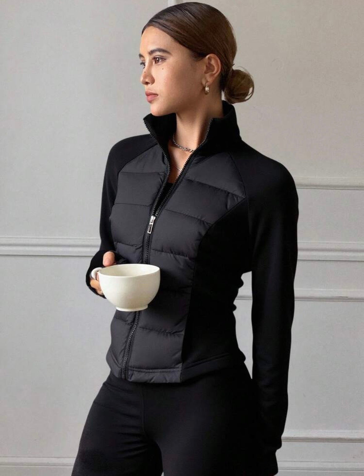 NOIR FIT – Giacchetto Donna con Inserto Trapuntato