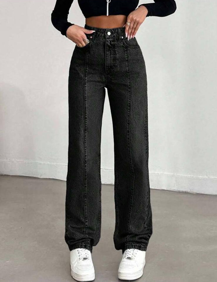 ROMA - Jeans Wide Leg con Riga