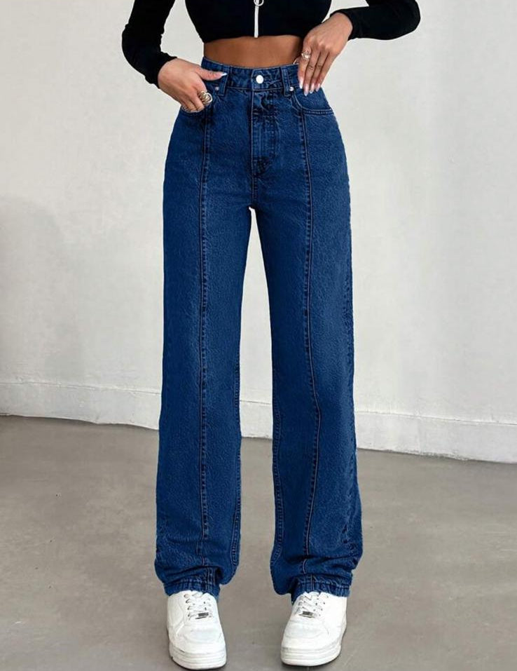 ROMA - Jeans Wide Leg con Riga