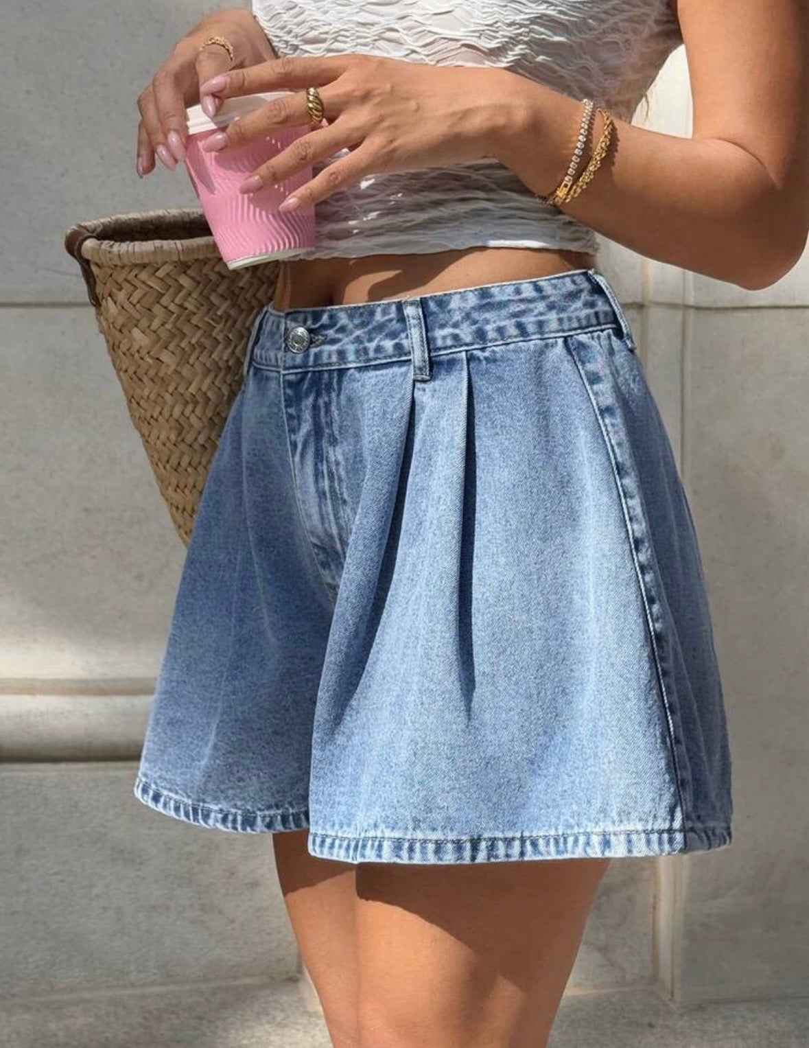 BLUE HAVEN - denim chiaro vista laterale