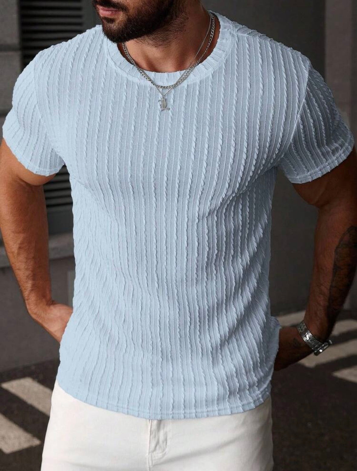 PURE MOTION maglietta uomo azzurro - retro