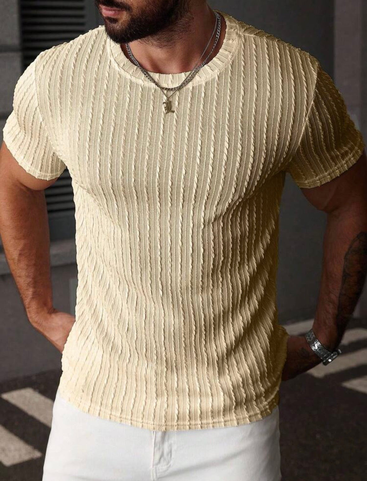 PURE MOTION maglietta uomo marrone - fronte