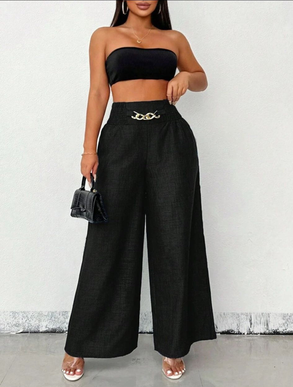 VEYRA - Pantalone Estivo Wide Leg