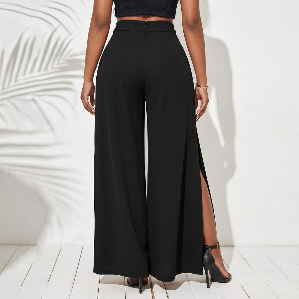 AURA - Pantalone con Spacco Elegante