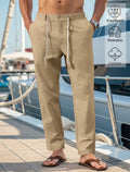 ENDLESS SUMMER pantalone estivo uomo bianco lino fronte