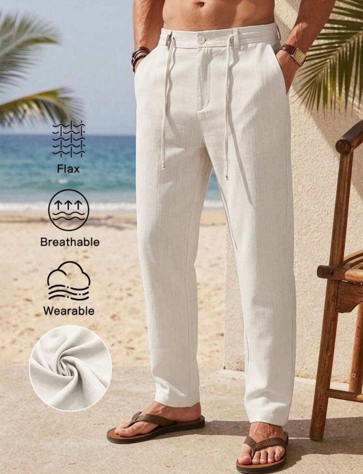ENDLESS SUMMER pantalone estivo uomo blu navy fronte