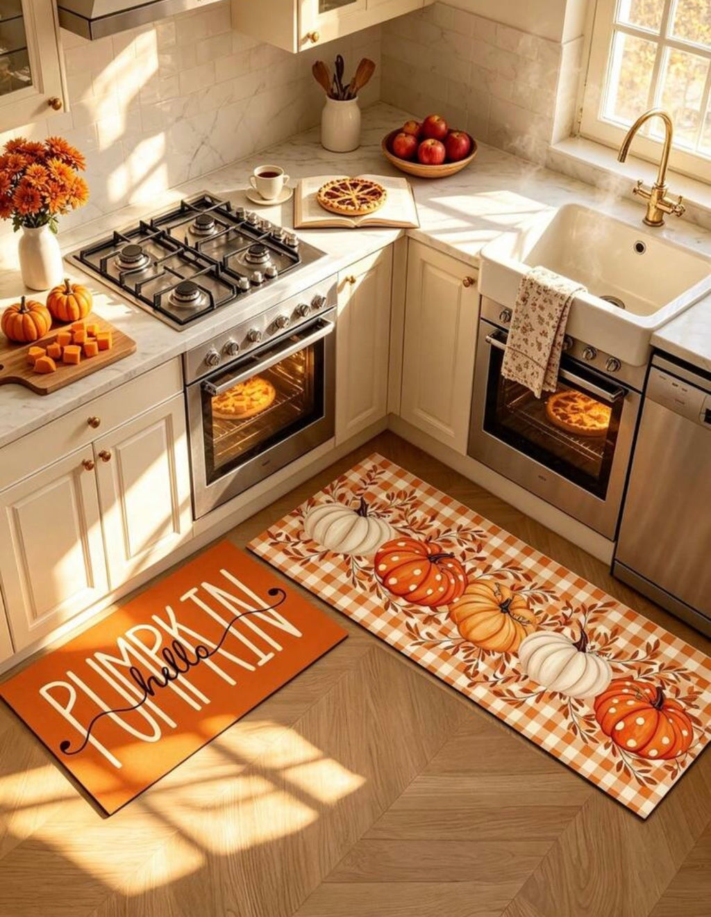 HELLO PUMPKIN – Set 2 Tappeti Cucina Autunnali