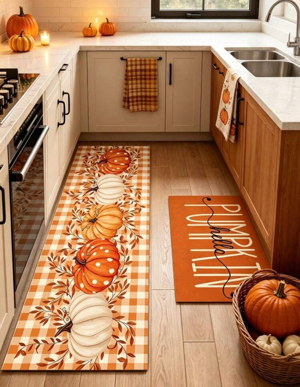 HELLO PUMPKIN – Set 2 Tappeti Cucina Autunnali