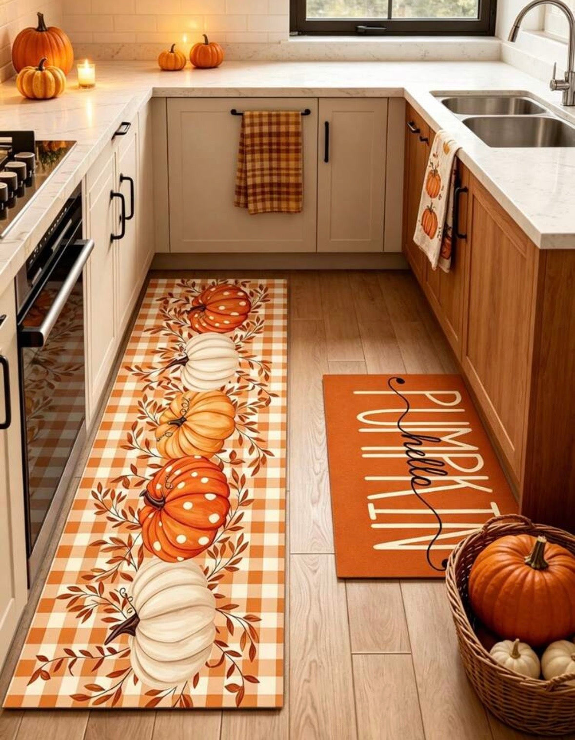 HELLO PUMPKIN – Set 2 Tappeti Cucina Autunnali